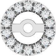 14K White 3.6 mm ID 1/10 CTW Natural Diamond French-Set Earring Jackets