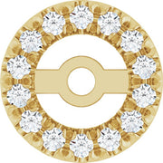 14K Yellow 3.6 mm ID 1/10 CTW Natural Diamond French-Set Earring Jackets