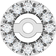 14K White 3 mm ID 1/10 CTW Natural Diamond French-Set Earring Jackets