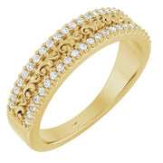 14K Yellow 1/6 CTW Natural Diamond Anniversary Band