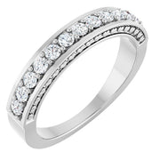 14K White 3/8 CTW Natural Diamond Anniversary Band