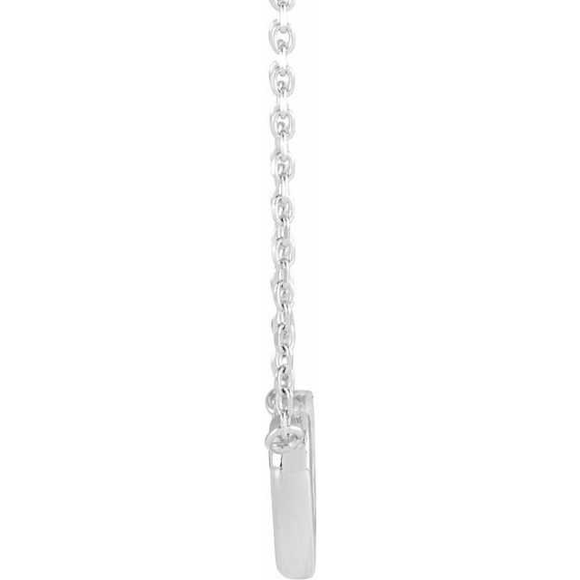 Sterling Silver .05 CTW Natural Diamond Petite Double Interlocking Heart 16-18' Necklace