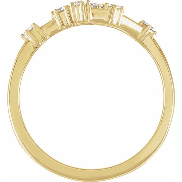 14K Yellow 1/6 CTW Natural Diamond Libra Constellation Ring