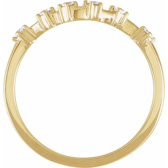 14K Yellow 1/6 CTW Natural Diamond Pisces Constellation Ring
