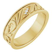 14K Yellow .02 CTW Natural Diamond Band