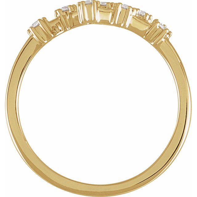 14K Yellow 1/6 CTW Natural Diamond Virgo Constellation Ring