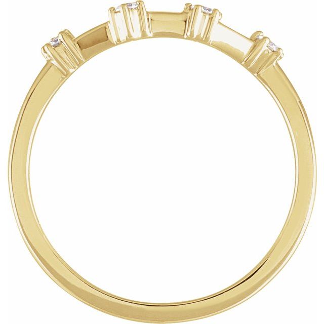 14K Yellow 1/10 CTW Natural Diamond Aquarius Constellation Ring