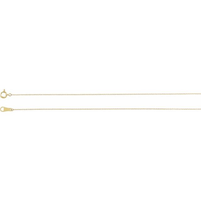 18K Yellow .8 mm Cable 16' Chain