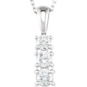 14K White 1/2 CTW Lab-Grown Diamond 18' Necklace