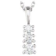 14K White 1/3 CTW Lab-Grown Diamond 18' Necklace