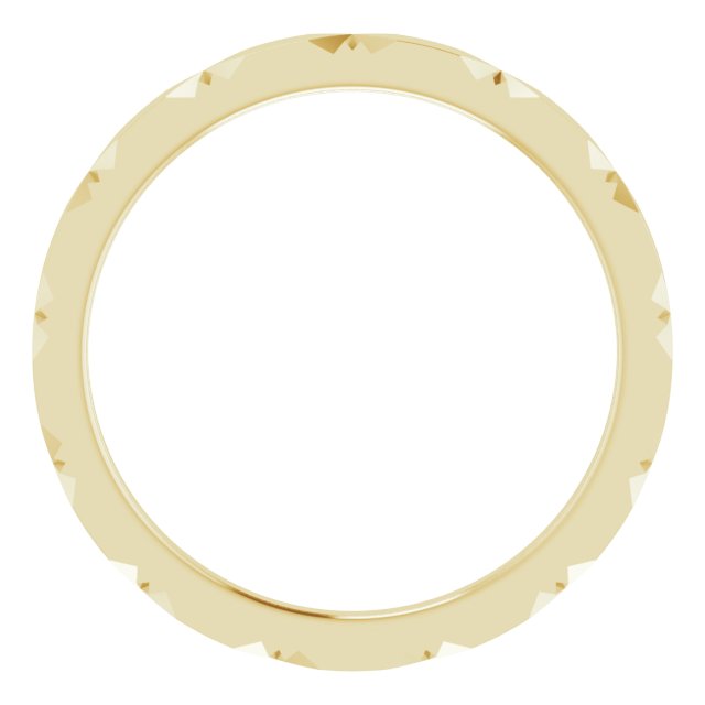 14K Yellow 1.5 mm Diamond Faceted Band Size 6