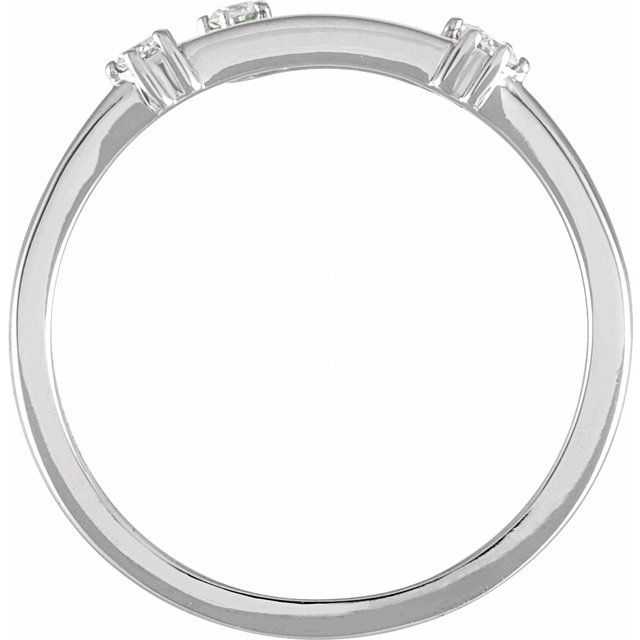 14K White 1/10 CTW Natural Diamond Aries Constellation Ring