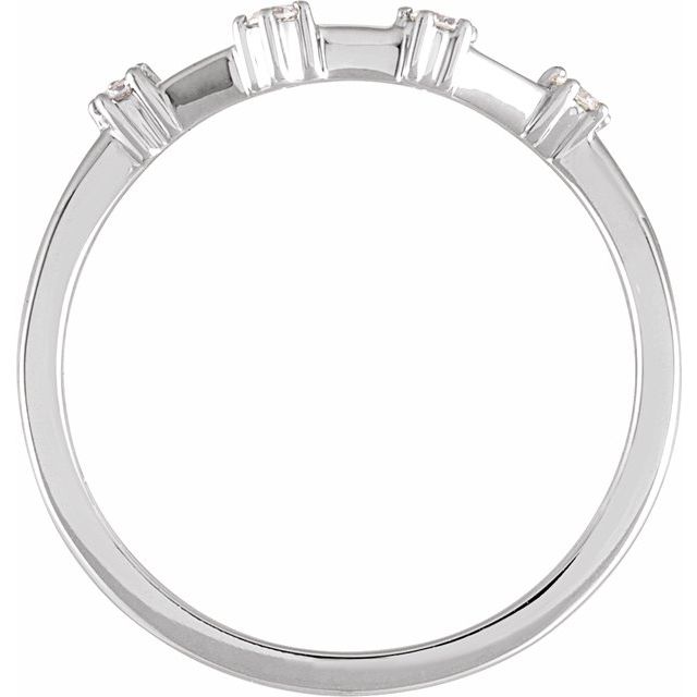 14K White 1/10 CTW Natural Diamond Aquarius Constellation Ring