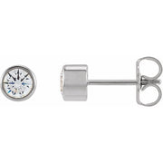 14K White 4 mm Round 1/2 CTW Lab-Grown Diamond Earrings