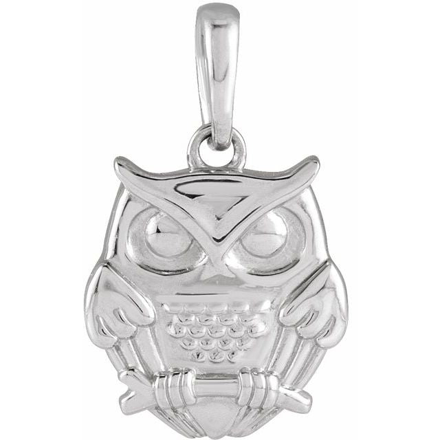 Sterling Silver Owl Pendant
