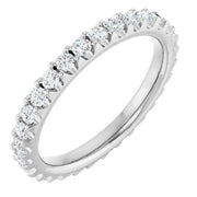 14k White 9/10 Ctw Lab-grown Diamond  Eternity Band