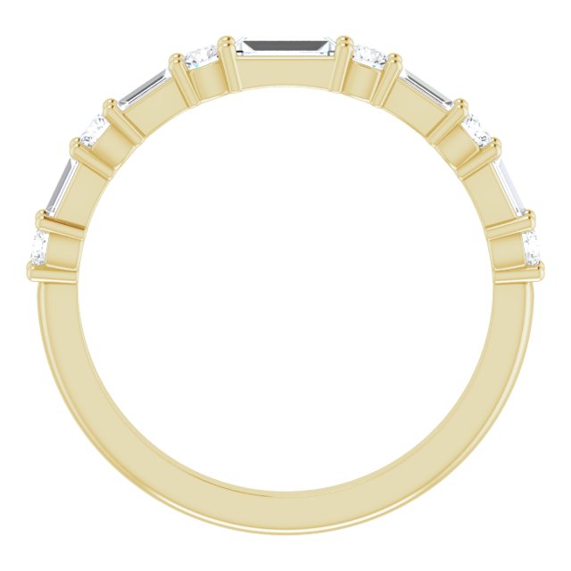 14K Yellow 1/2 CTW Natural Diamond Matching Band