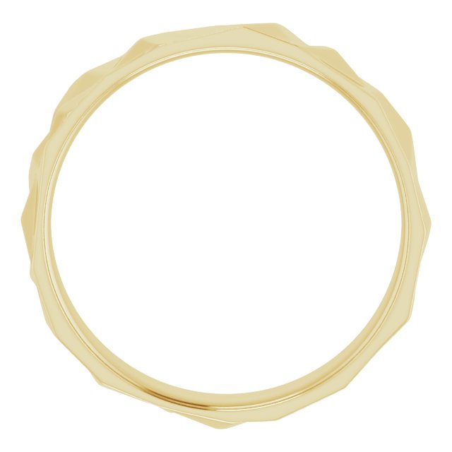 14K Yellow 5 mm Patterned Band Size 7