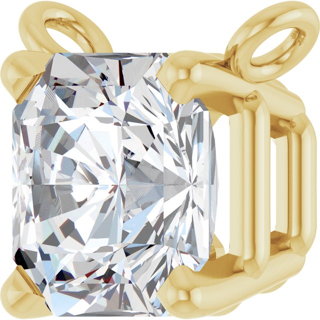 14K Yellow 3/4 CT Lab-Grown Diamond Necklace Center