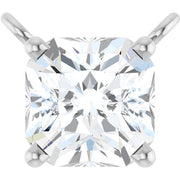 14K White 3/4 CT Lab-Grown Diamond Necklace Center