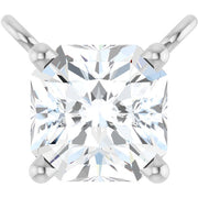 14K White 1/2 CT Lab-Grown Diamond Necklace Center