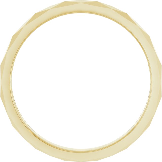 14K Yellow 2.5 mm Diamond Pattern Band Size 6