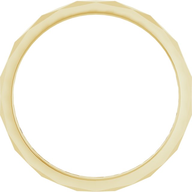 14K Yellow 1.5 mm Diamond Pattern Band Size 6
