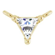 14K Yellow .06 CT Natural Diamond Necklace Center