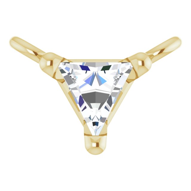14K Yellow .06 CT Natural Diamond Necklace Center