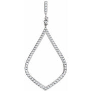 14K White 1/4 CTW Natural Diamond Pendant