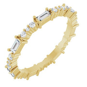 14K Yellow 1/2 CTW Natural Diamond Eternity Band Size 7