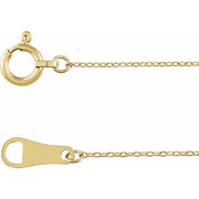 18K Yellow .8 mm Cable 18' Chain