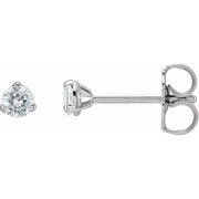 14K White 3 mm Stuller Lab-Grown Moissanite™ Earrings