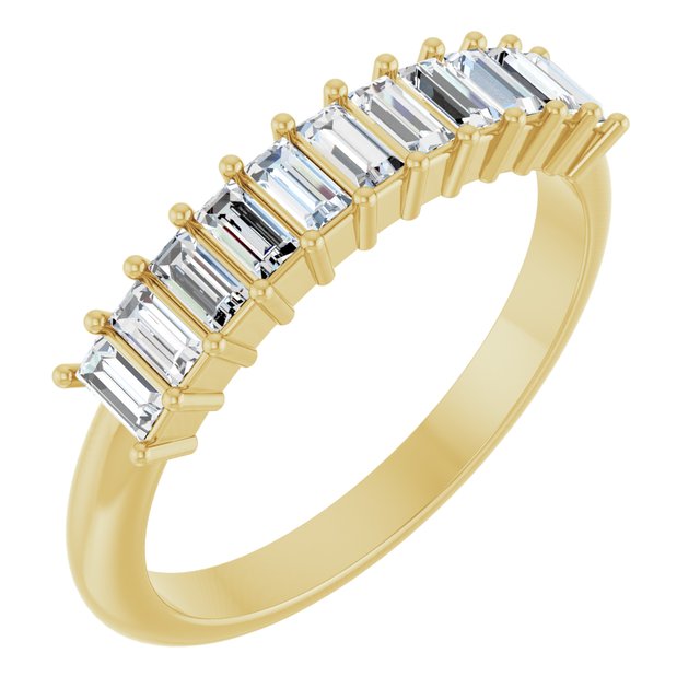 14K Yellow 1/2 CTW Natural Diamond Anniversary Band