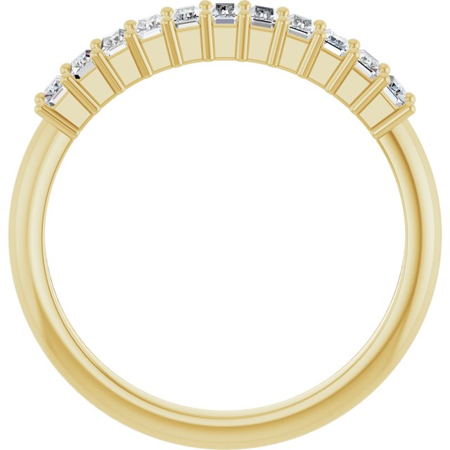14K Yellow 1/2 CTW Natural Diamond Anniversary Band