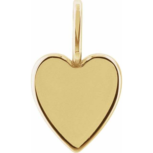 14K Yellow Family is Forever Heart Charm/Pendant