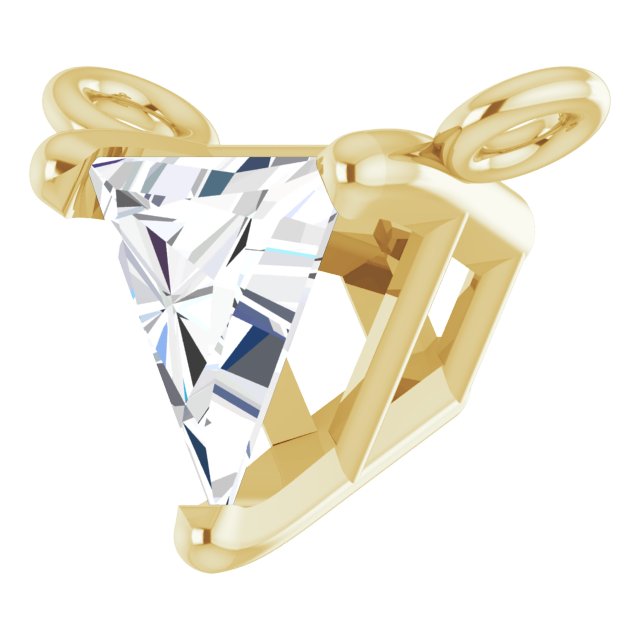 14K Yellow 1/6 CT Natural Diamond Necklace Center