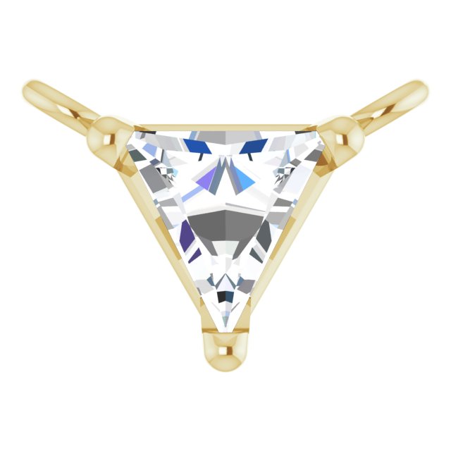 14K Yellow 1/6 CT Natural Diamond Necklace Center
