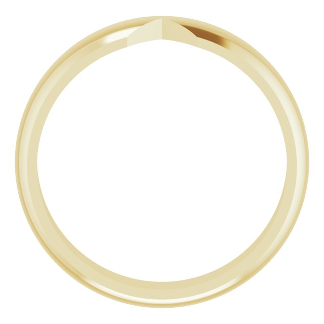 14K Yellow 4 mm Double Notched Band Size 7