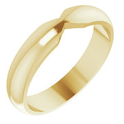 14K Yellow 4 mm Double Notched Band Size 7