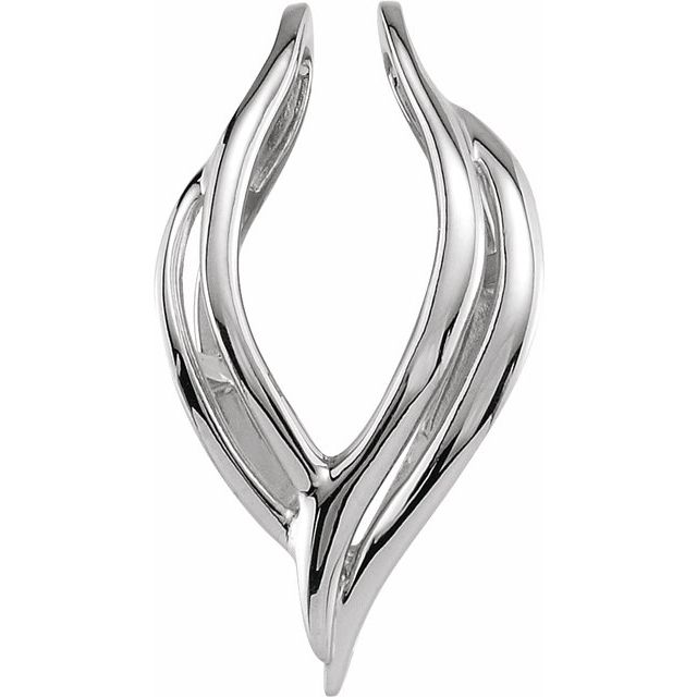 14K White Pendant Enhancer