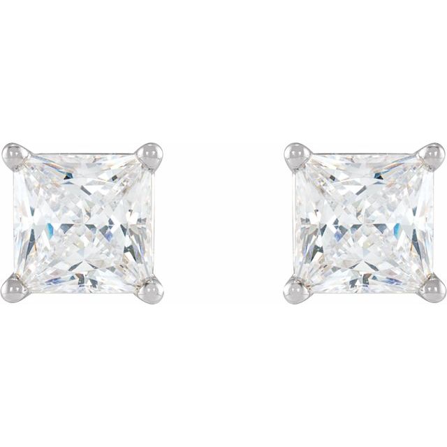 14K White 1/2 CTW Natural Diamond Earrings