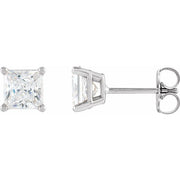 14k White 1/6 Ctw Natural Diamond Earrings