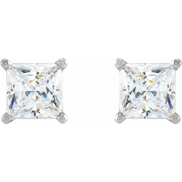 14K White 1/6 CTW Natural Diamond Earrings