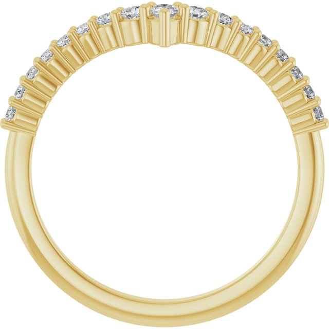 14K Yellow 1/4 CTW Natural Diamond Contour Band