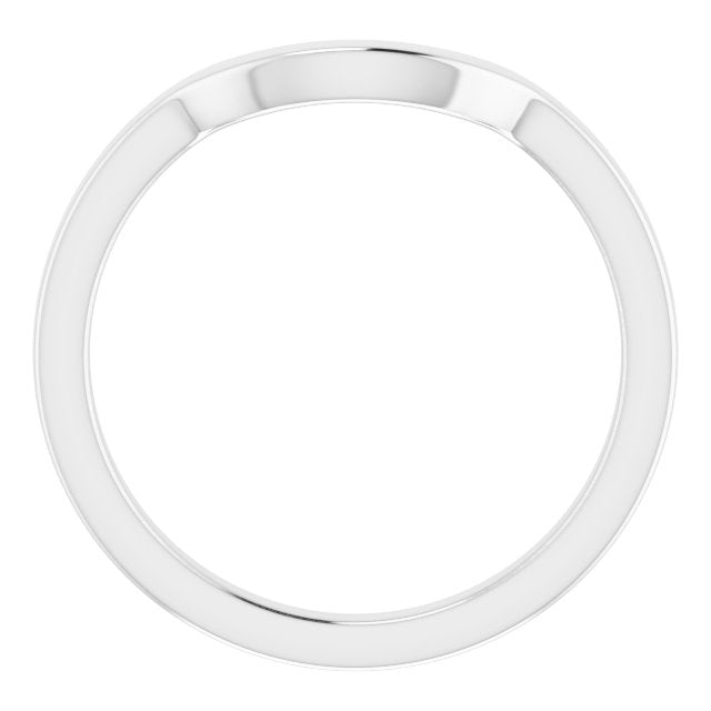 14K White Band for 8.2 mm Round Ring