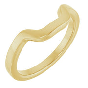 14k Yellow Band For 9x7 Mm Emerald Ring