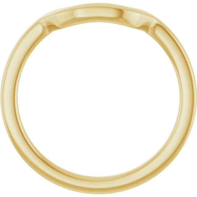 14k Yellow Band For 9x7 Mm Emerald Ring