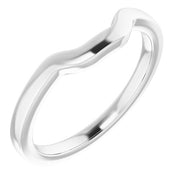 14K White Band for 5 mm Square Ring