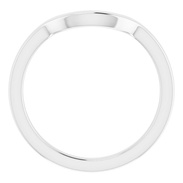14K White Band for 9 mm Round Ring